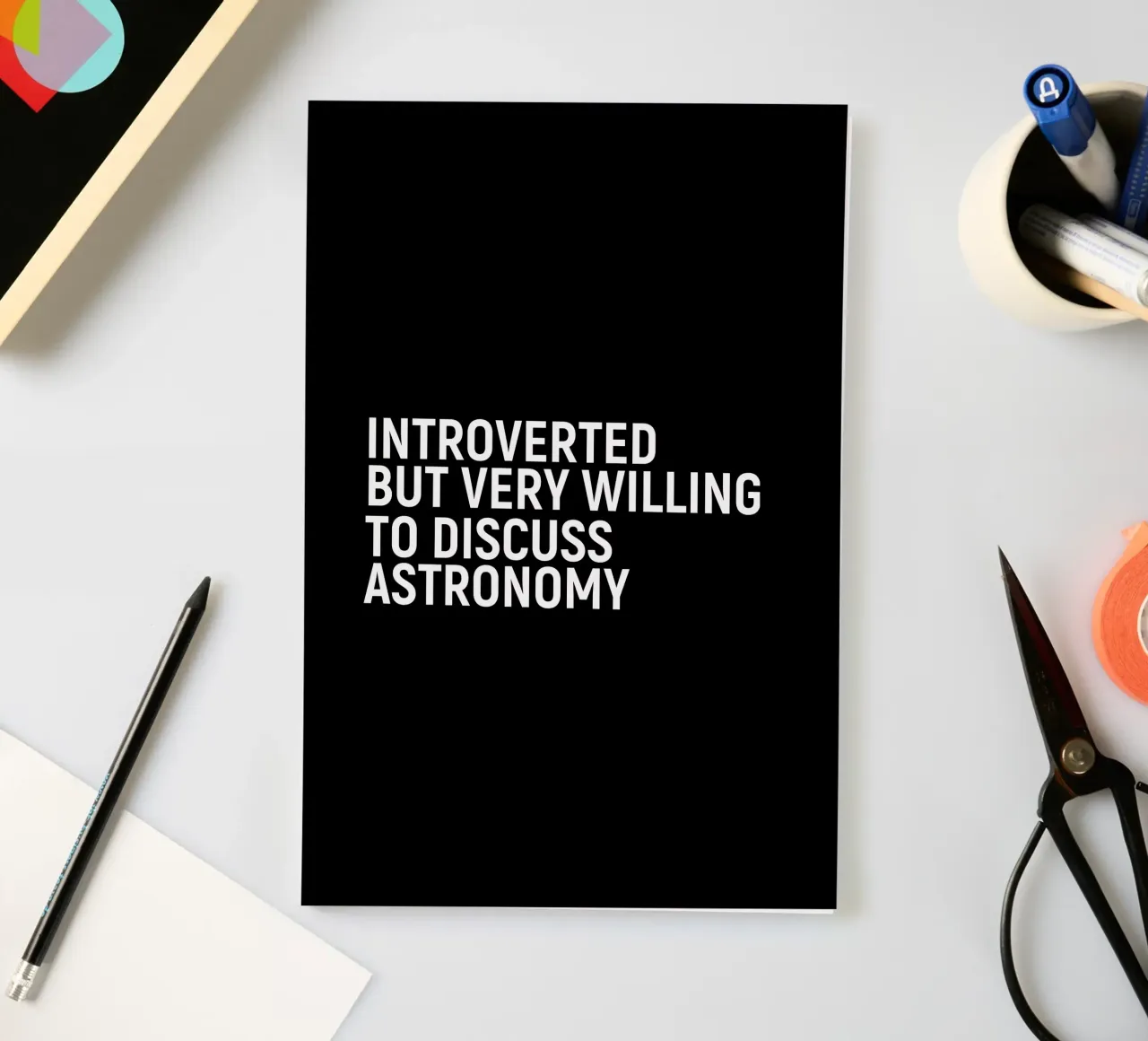 Introverted but very willing to discuss astronomy Notizbuch von happieeagle