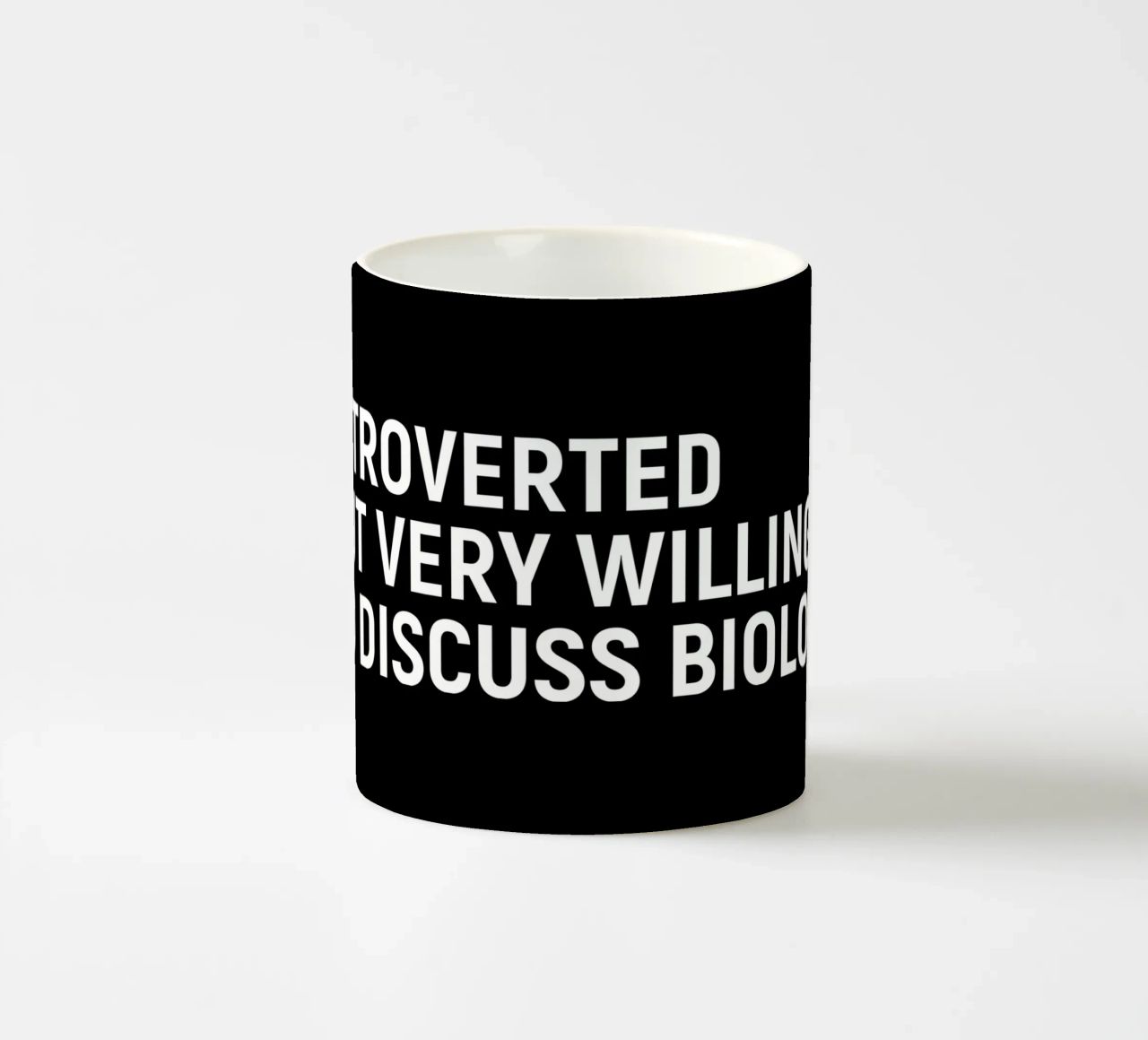 Introverted but very willing to discuss biology tazza in ceramica da happieeagle
