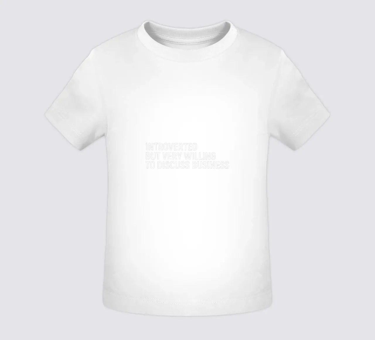 Introverted but very willing to discuss business camiseta de bebé de happieeagle