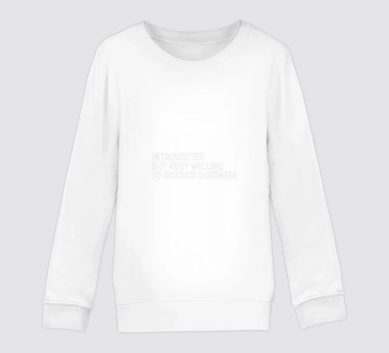 Introverted but very willing to discuss business sudadera para niño de happieeagle