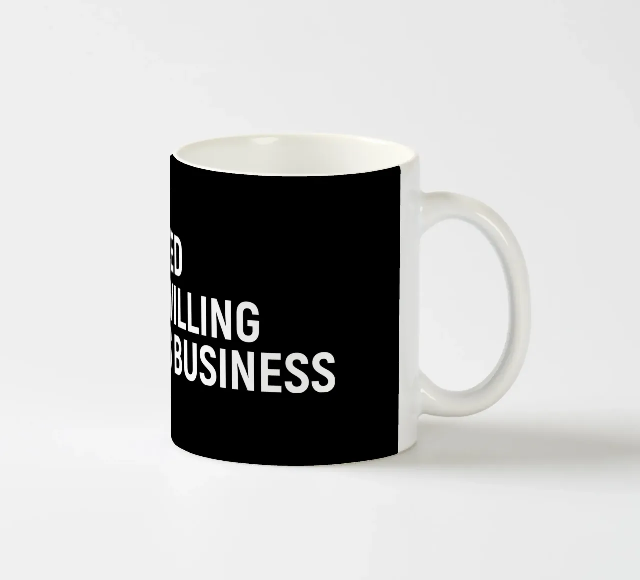 Introverted but very willing to discuss business mug en céramique de happieeagle