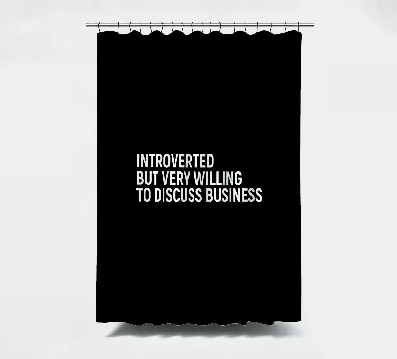 Introverted but very willing to discuss business tenda da doccia da happieeagle