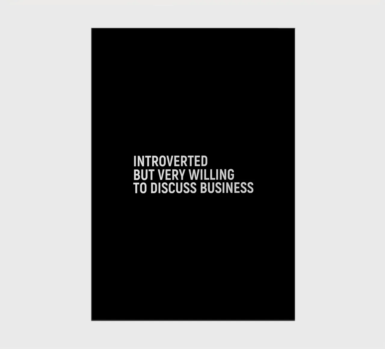 Introverted but very willing to discuss business notebook by happieeagle