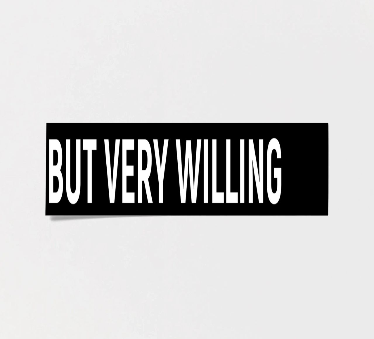 Introverted but very willing to discuss business foglio adesivo da happieeagle