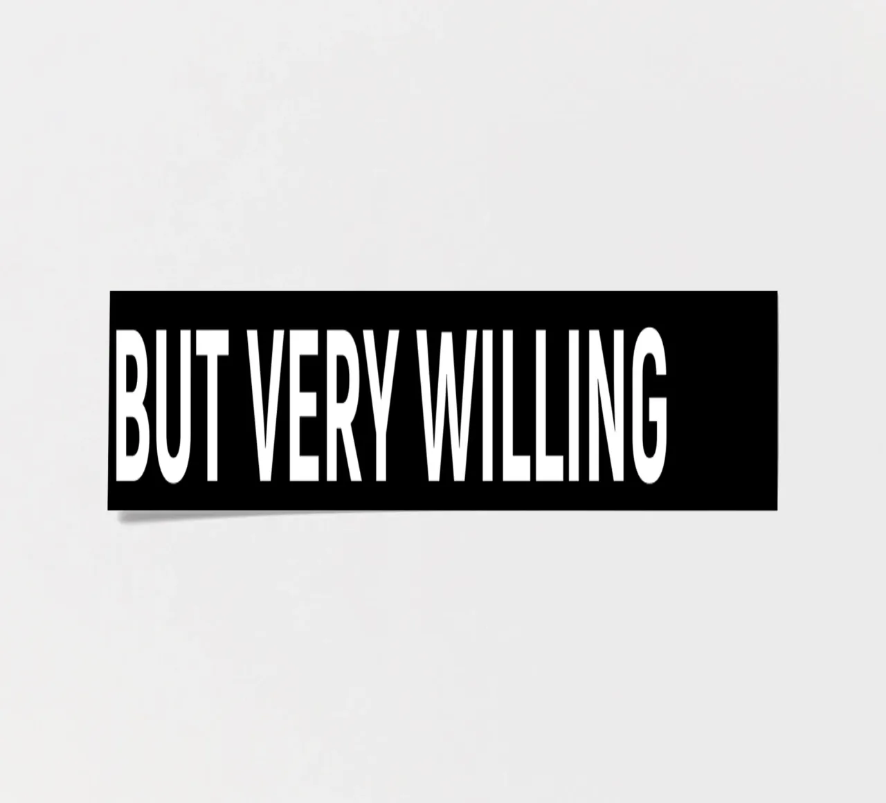 Introverted but very willing to discuss business foglio adesivo da happieeagle