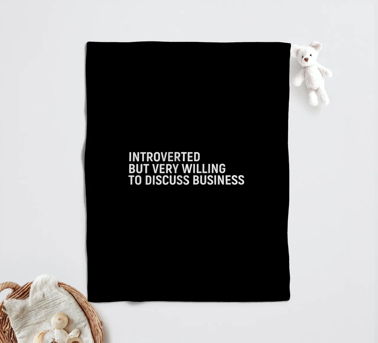 Introverted but very willing to discuss business coperta in pile da happieeagle