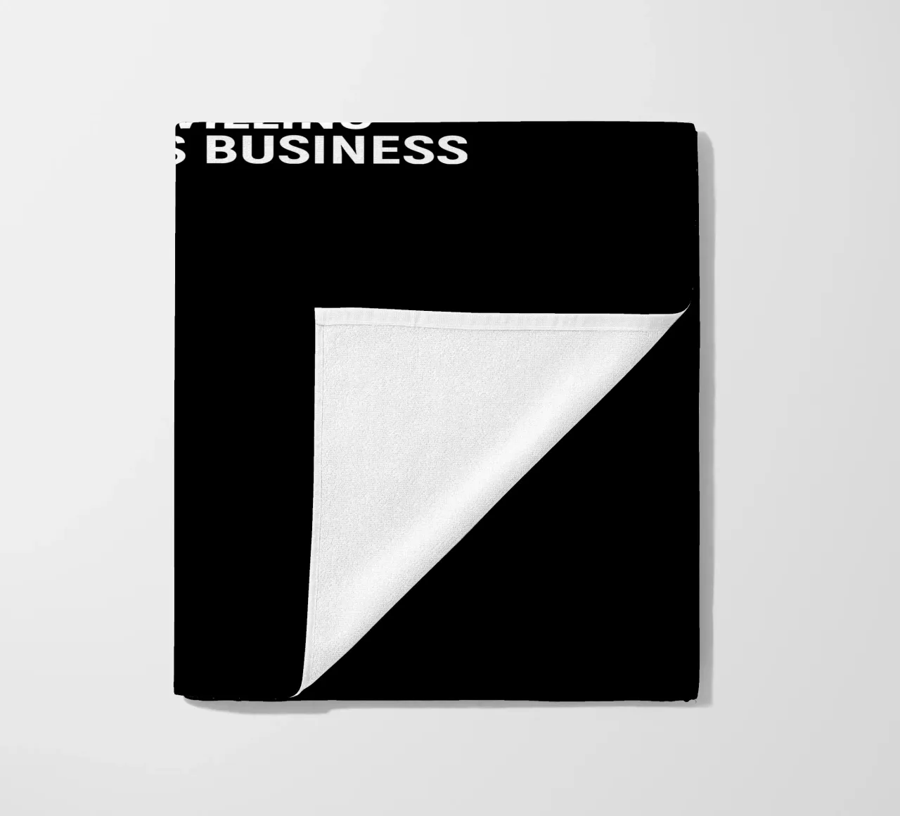 Introverted but very willing to discuss business Strandtuch von happieeagle