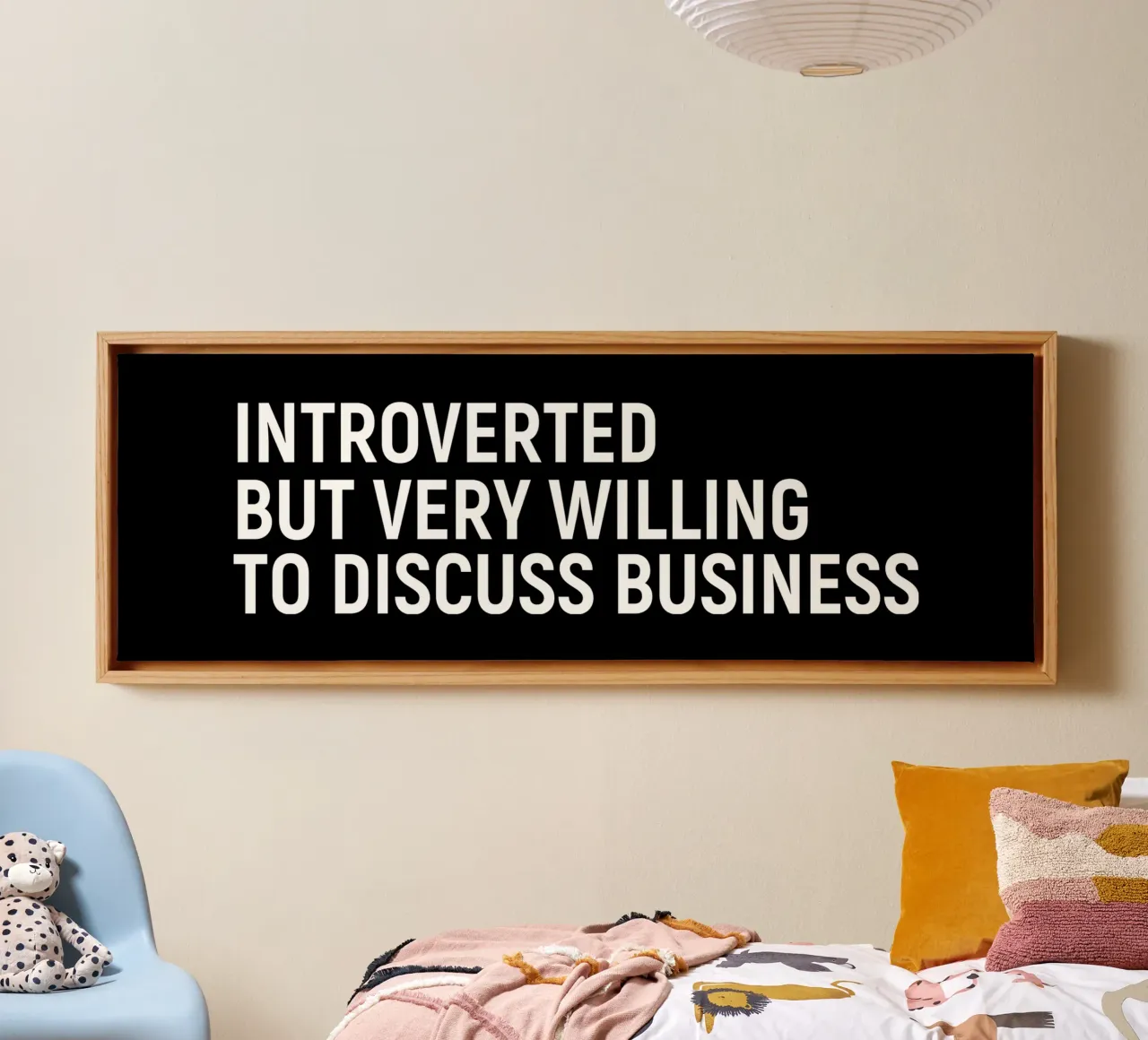Introverted but very willing to discuss business toile de happieeagle
