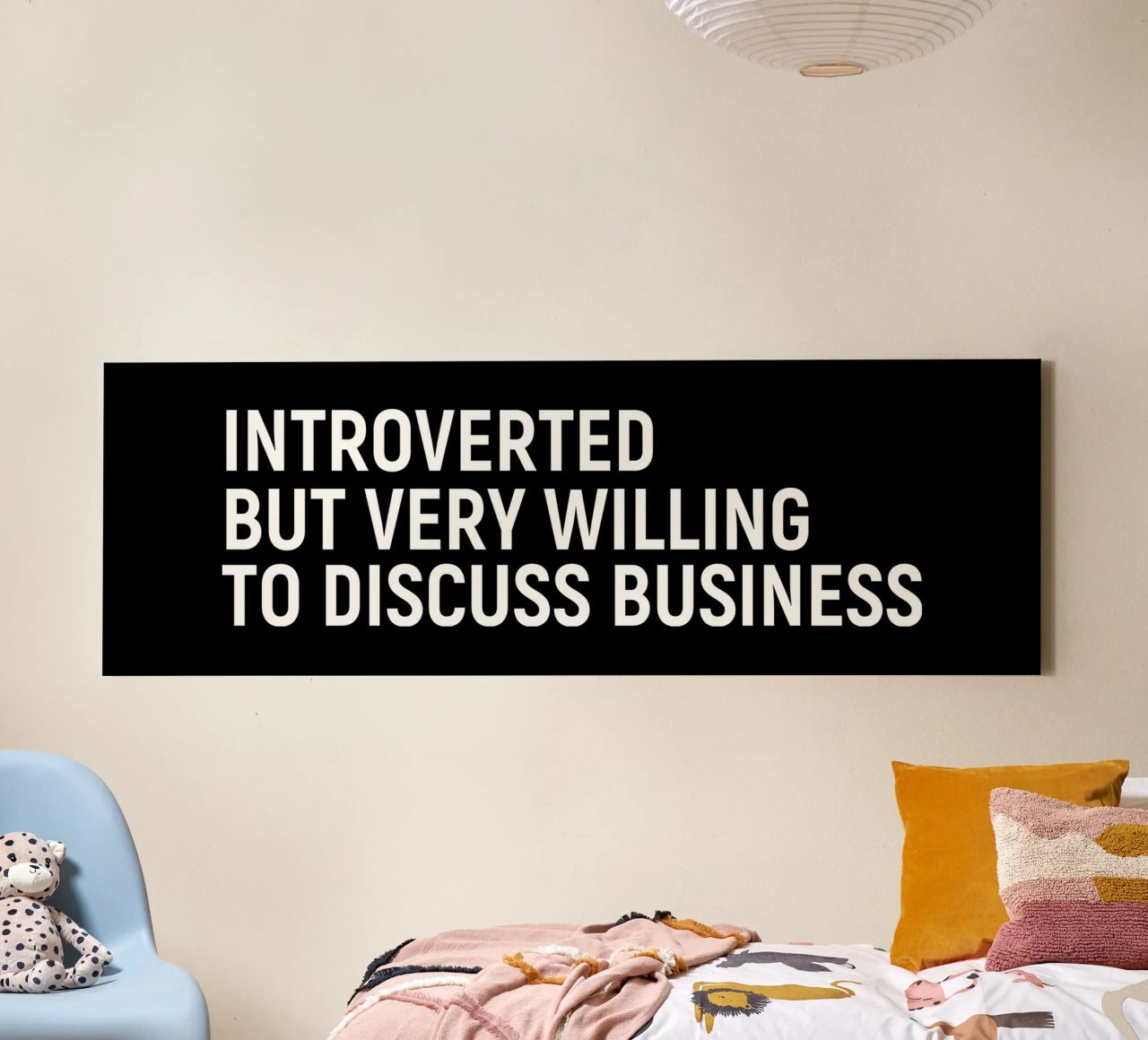 Introverted but very willing to discuss business tela da happieeagle
