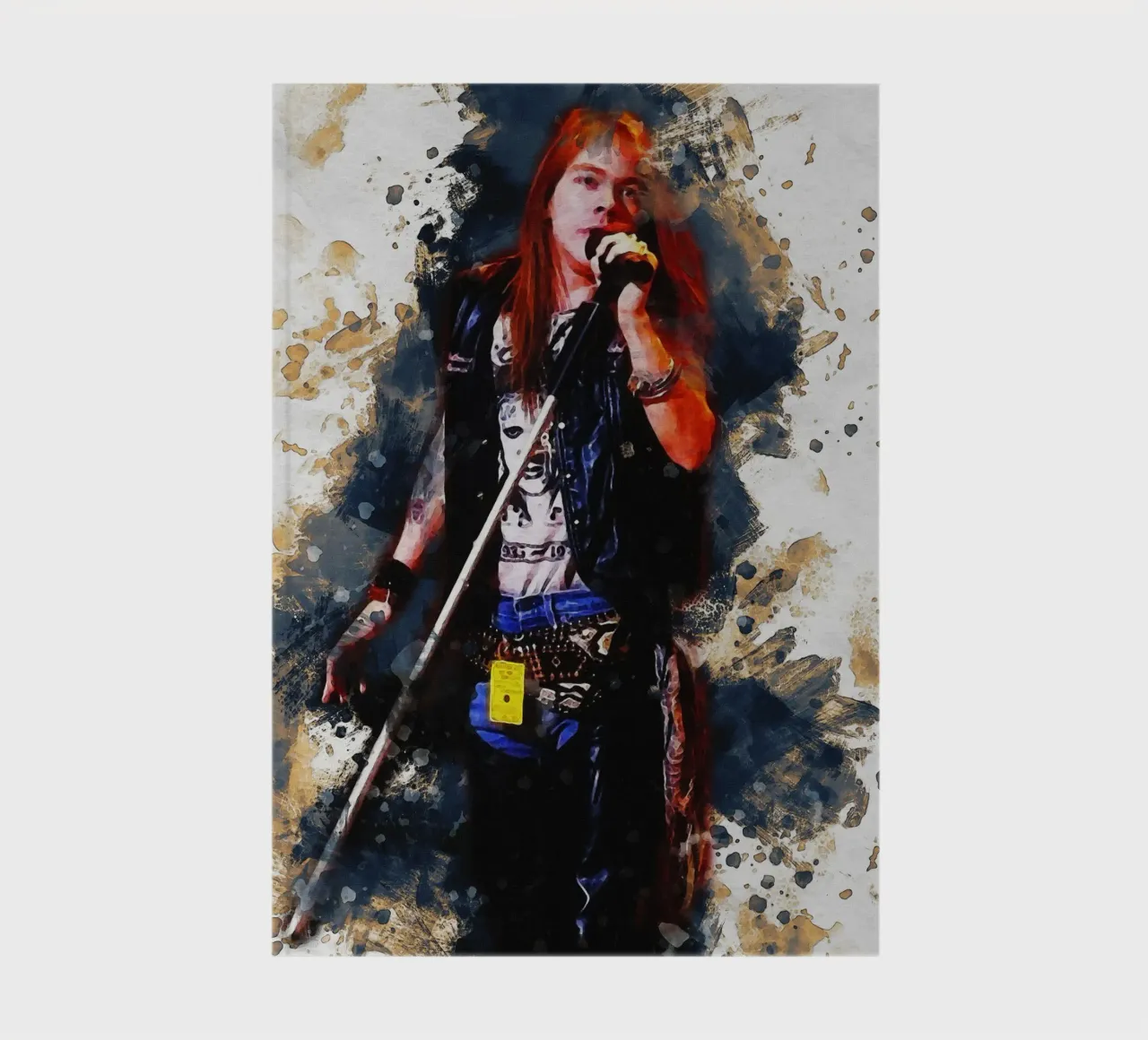 Smudge of Portrait axl roses notebook by Gunawan Rb
