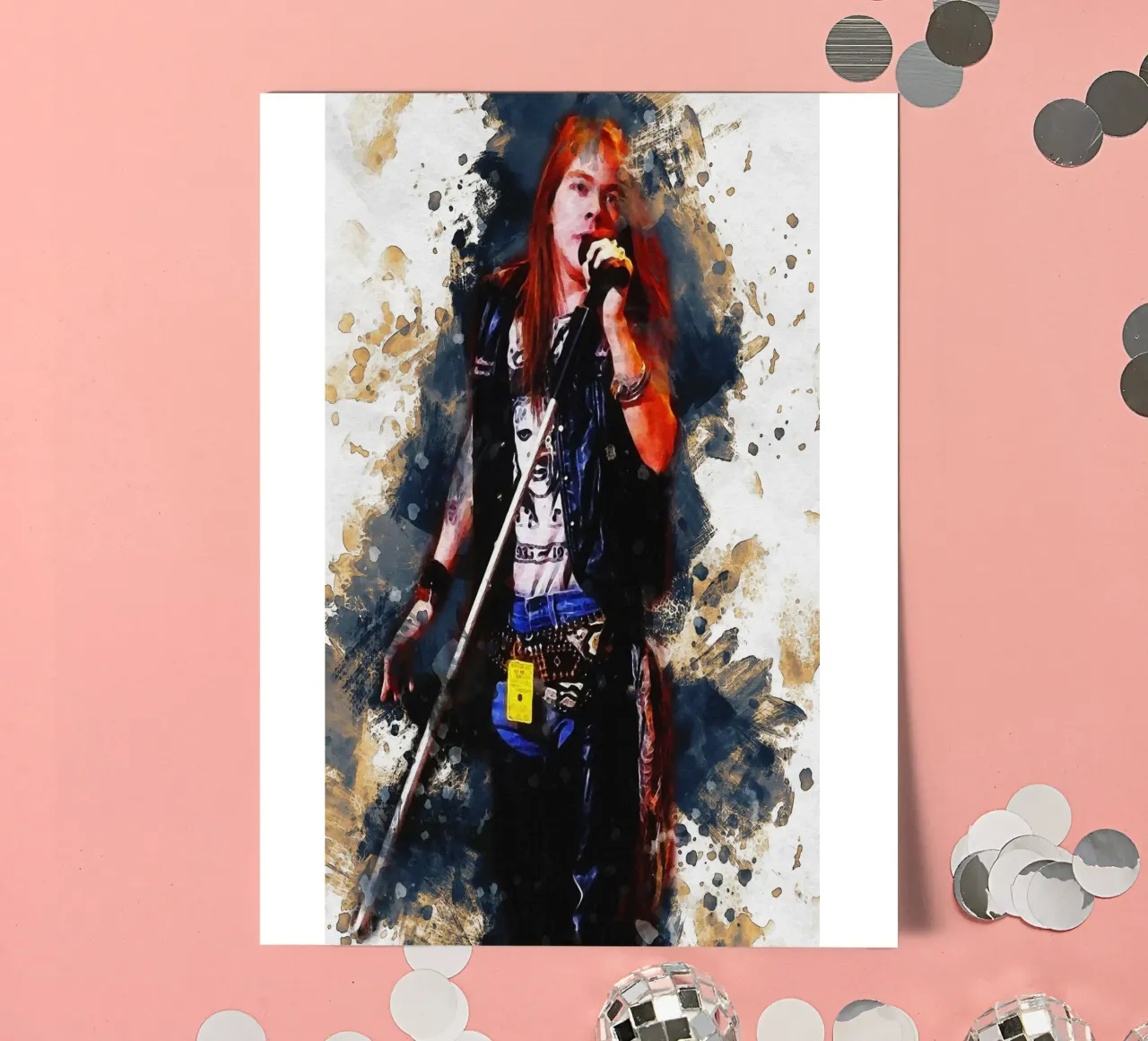 Smudge of Portrait axl roses Stickerbogen von Gunawan Rb