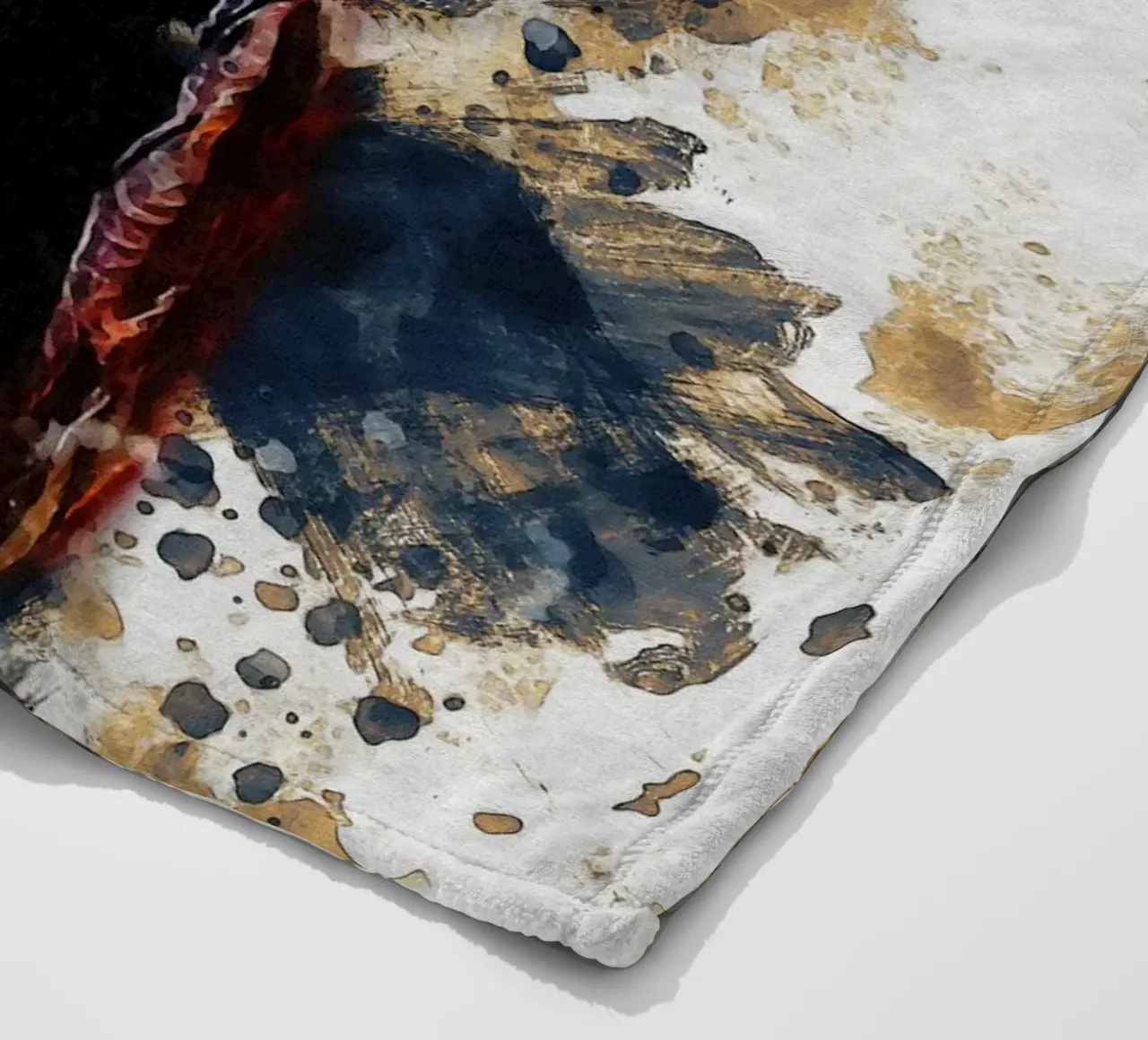 Macchia di rose Portrait axl coperta in pile da Gunawan Rb