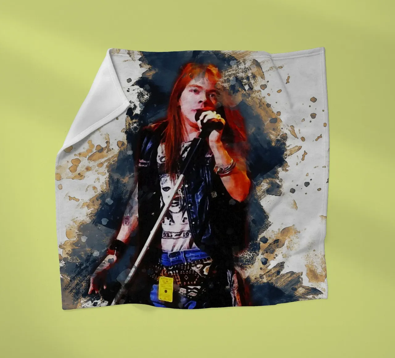 Macchia di rose Portrait axl coperta in pile da Gunawan Rb