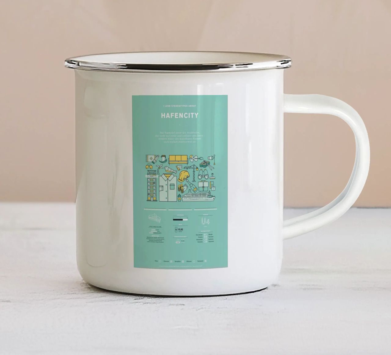 Hafencity tazza in smalto da Bureau Bald GmbH
