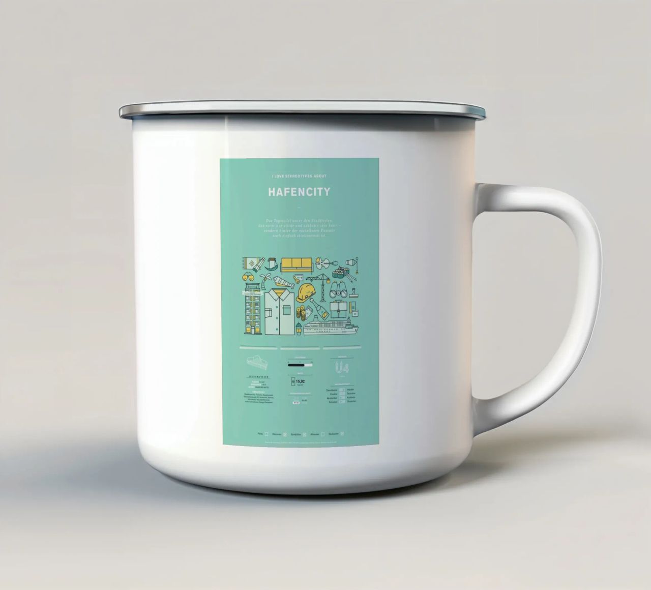 Hafencity tazza in smalto da Bureau Bald GmbH