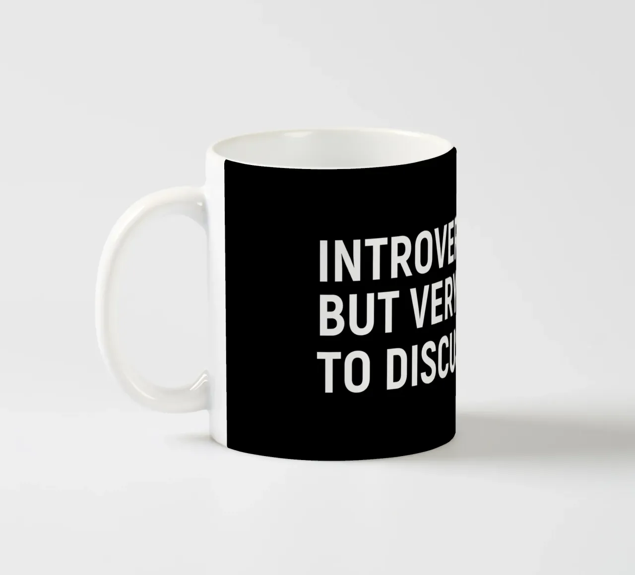 Introverted but very willing to discuss cats Keramik Tasse von happieeagle