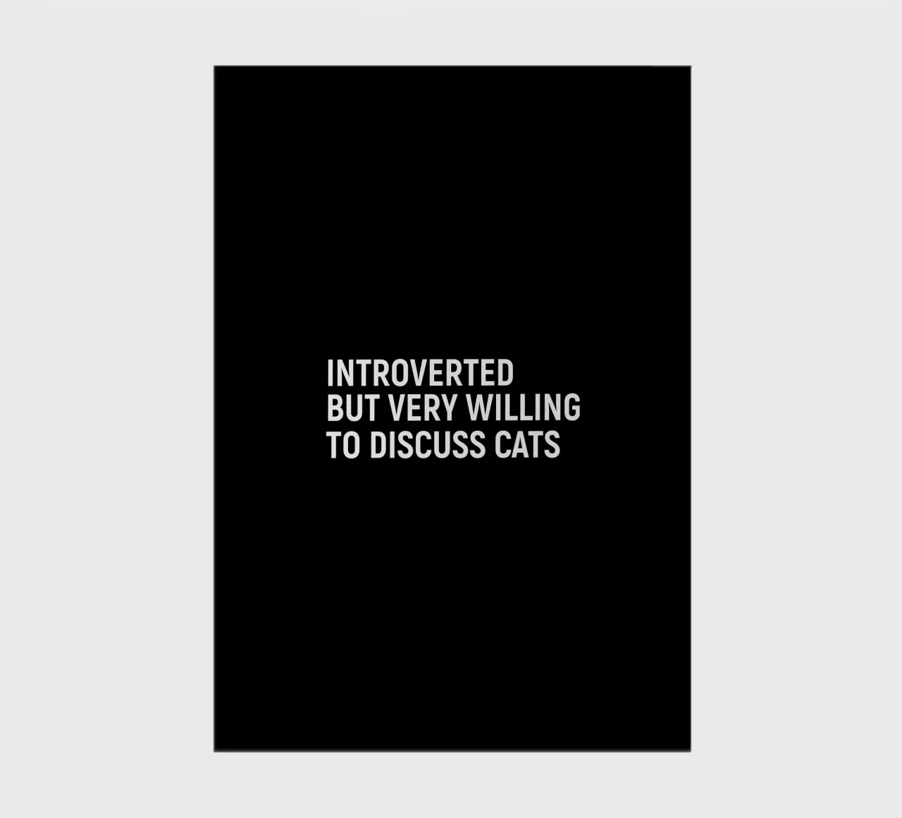 Introverted but very willing to discuss cats notebook by happieeagle