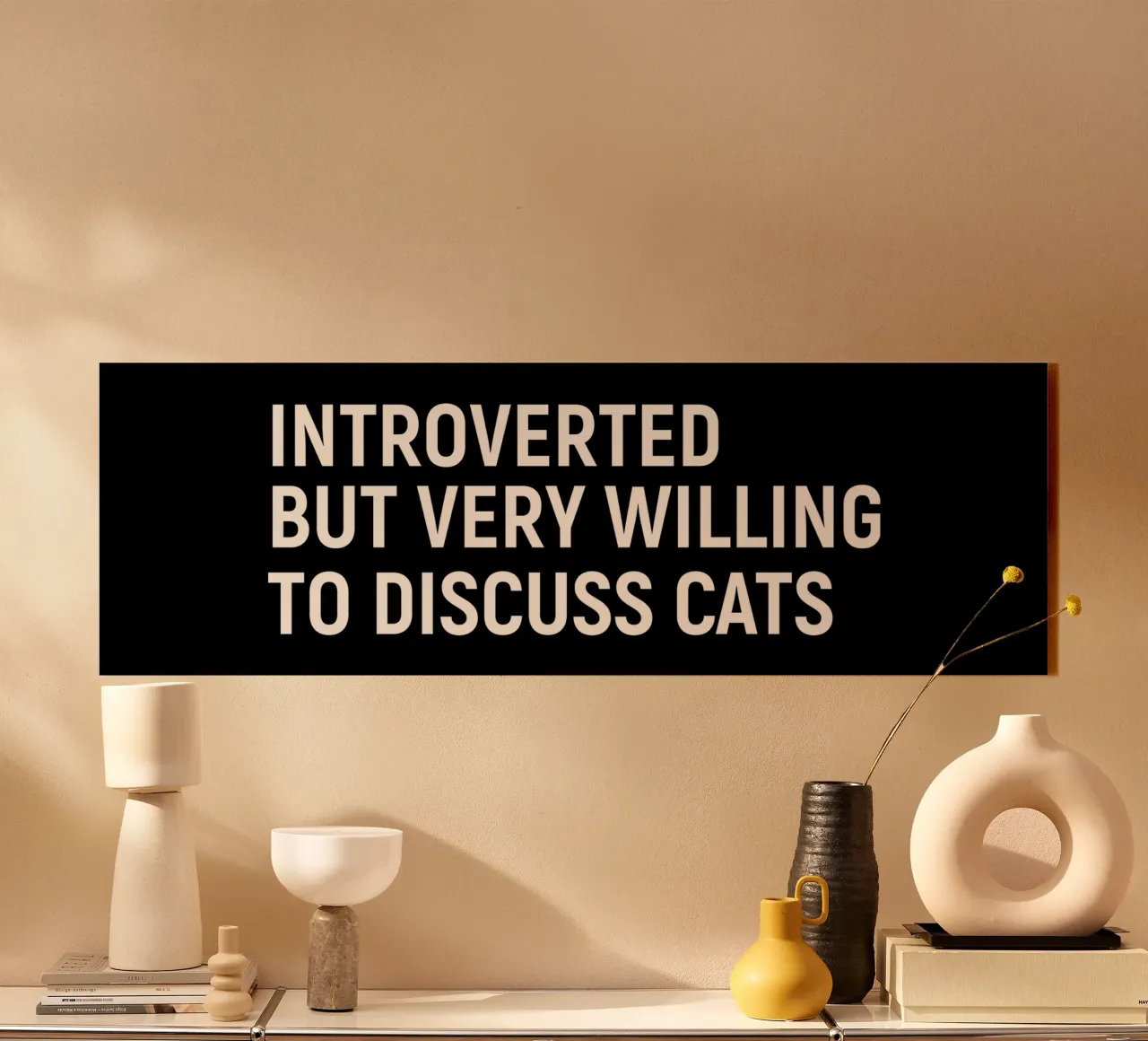 Introverted but very willing to discuss cats alluminio dibond da happieeagle