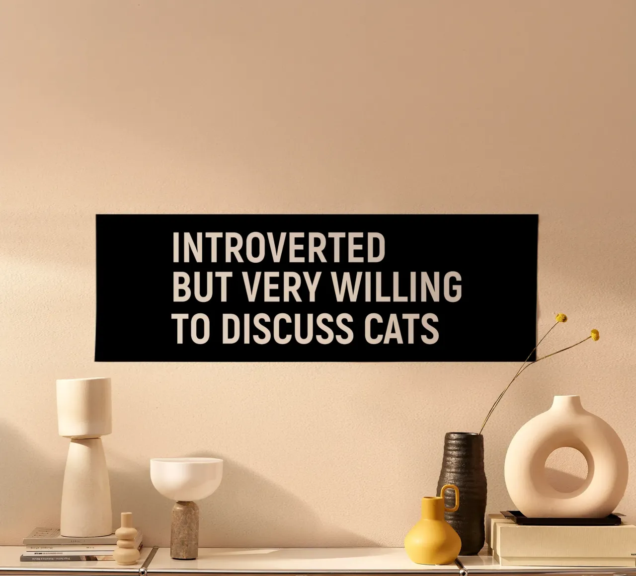Introverted but very willing to discuss cats poster da happieeagle