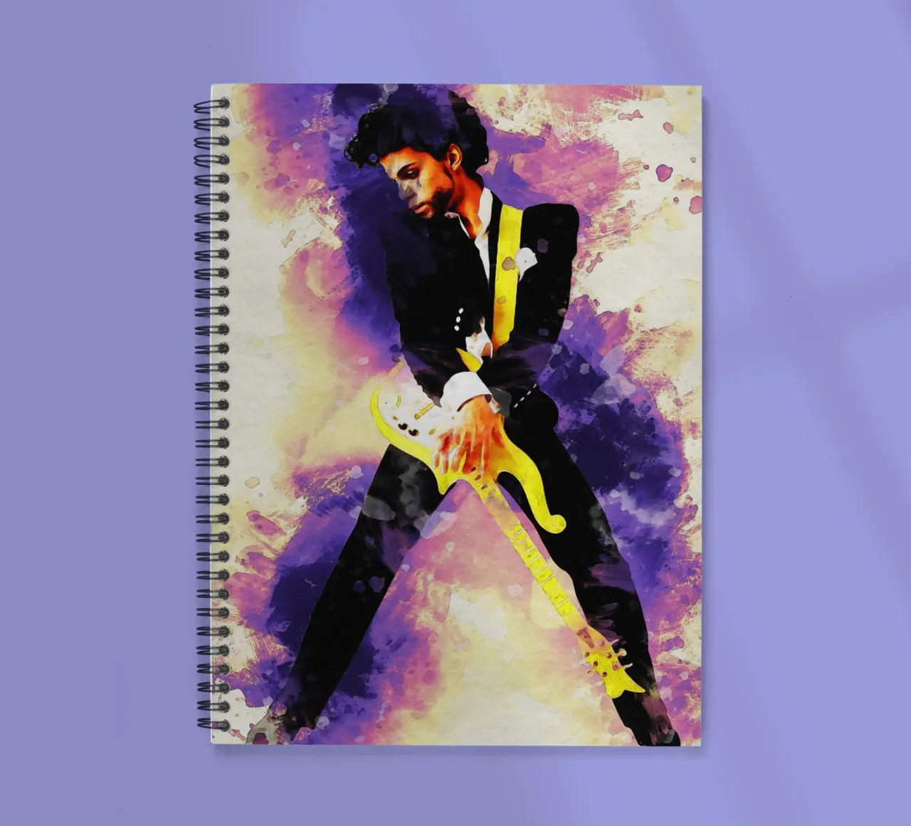 Smudge Prince Rogers Nelson spiral notebook by Gunawan Rb