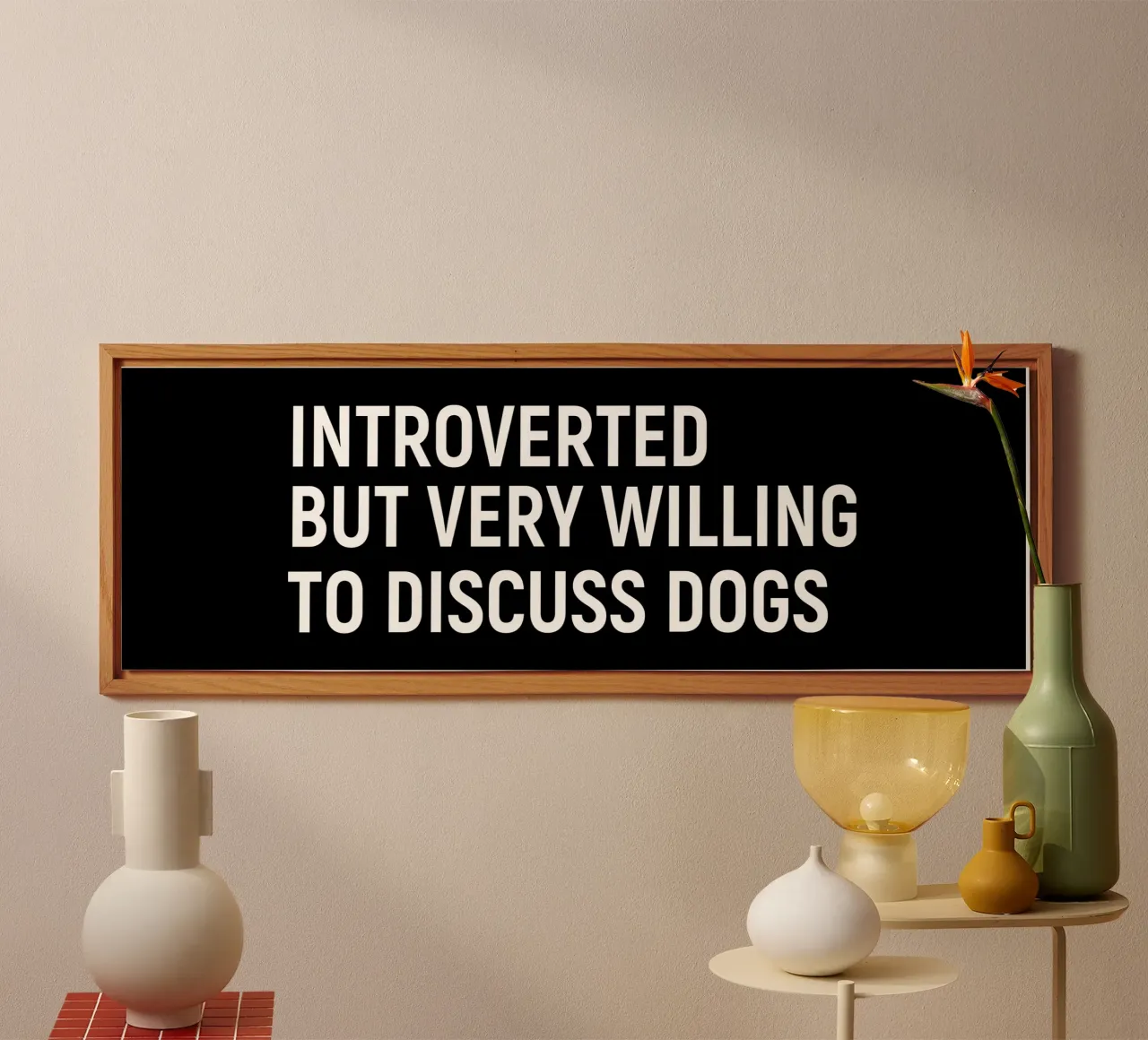 Introverted but very willing to discuss dogs aluminio dibond de happieeagle