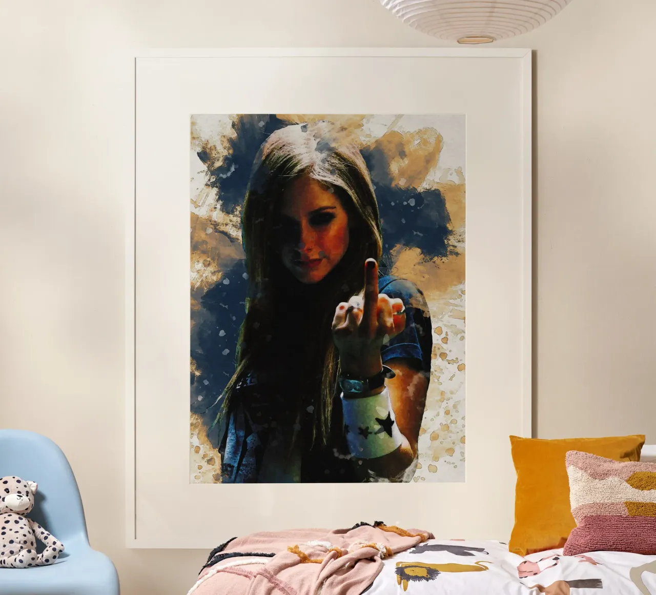 Sbaffo di ritratto Avril Lavigne poster da Gunawan Rb