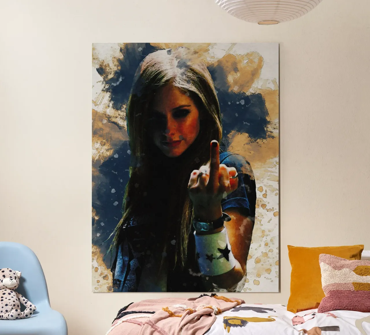 Sbaffo di ritratto Avril Lavigne poster da Gunawan Rb