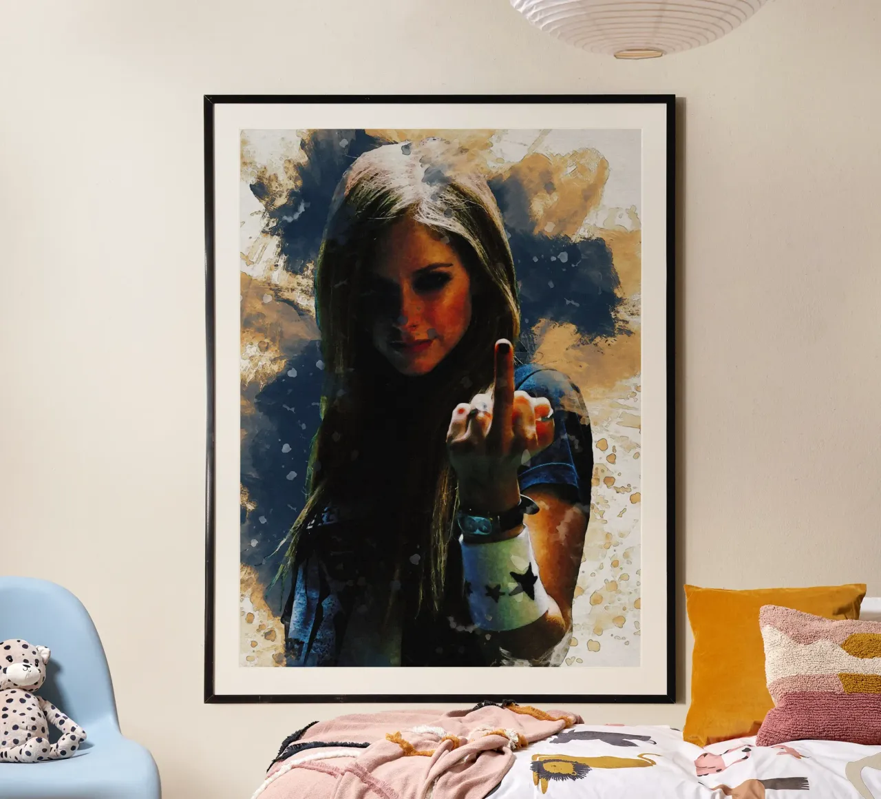 Sbaffo di ritratto Avril Lavigne poster da Gunawan Rb