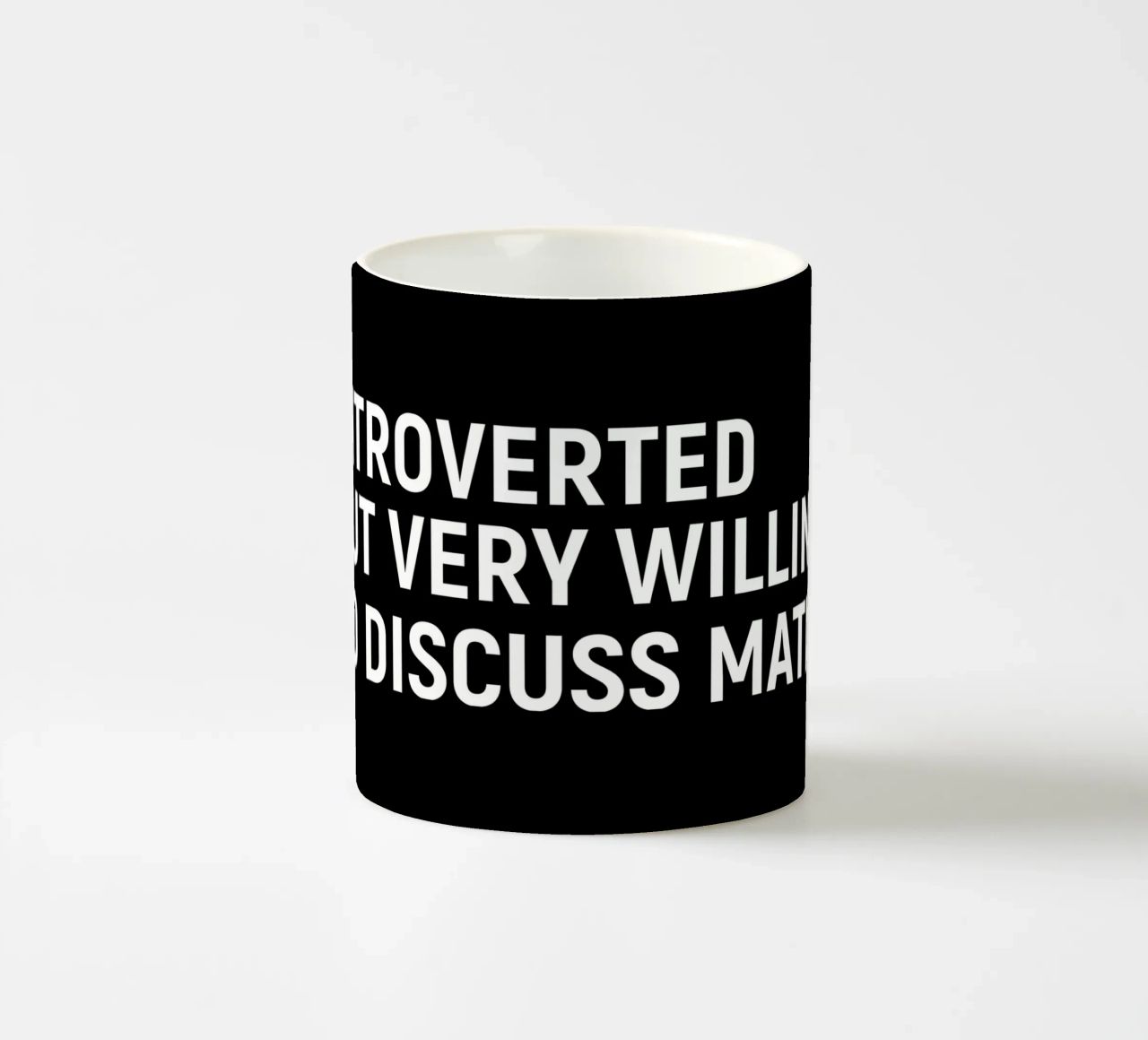 Introverted but very willing to discuss maths tazza in ceramica da happieeagle