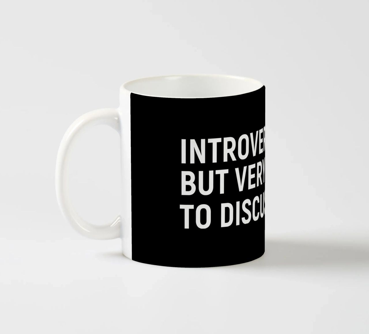 Introverted but very willing to discuss maths tazza in ceramica da happieeagle