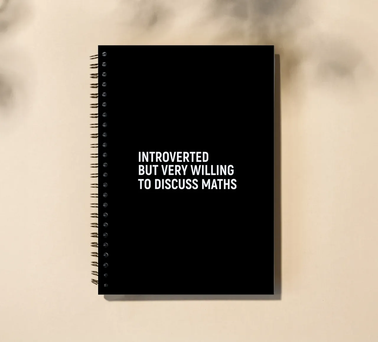 Introverted but very willing to discuss maths spiral notebook by happieeagle