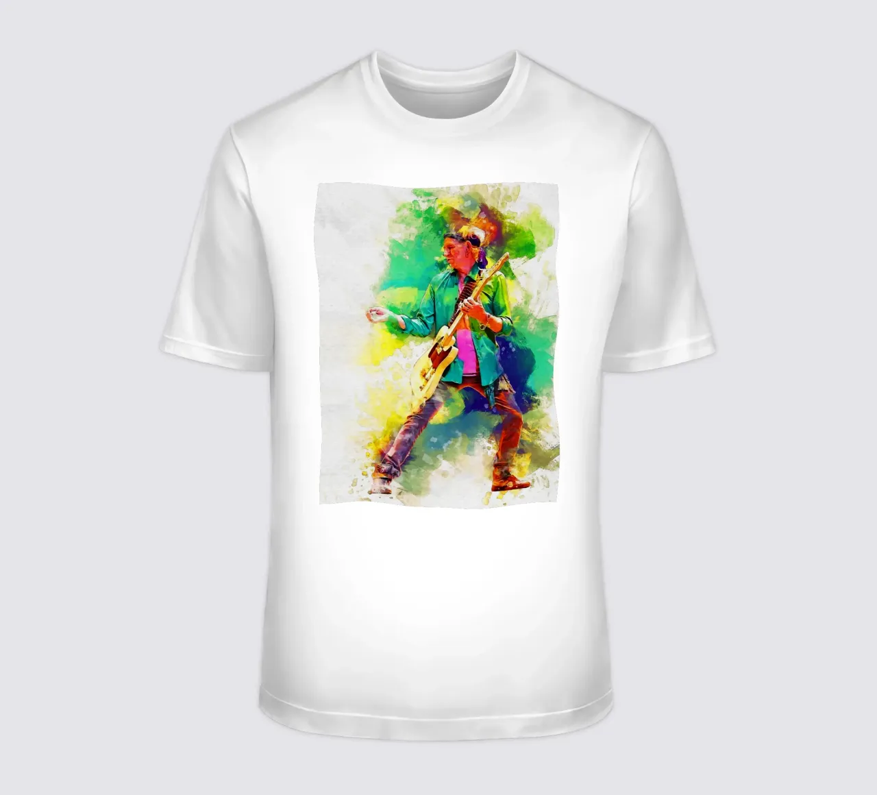 Macchia di ritratto Keith Richards t-shirt da Gunawan Rb