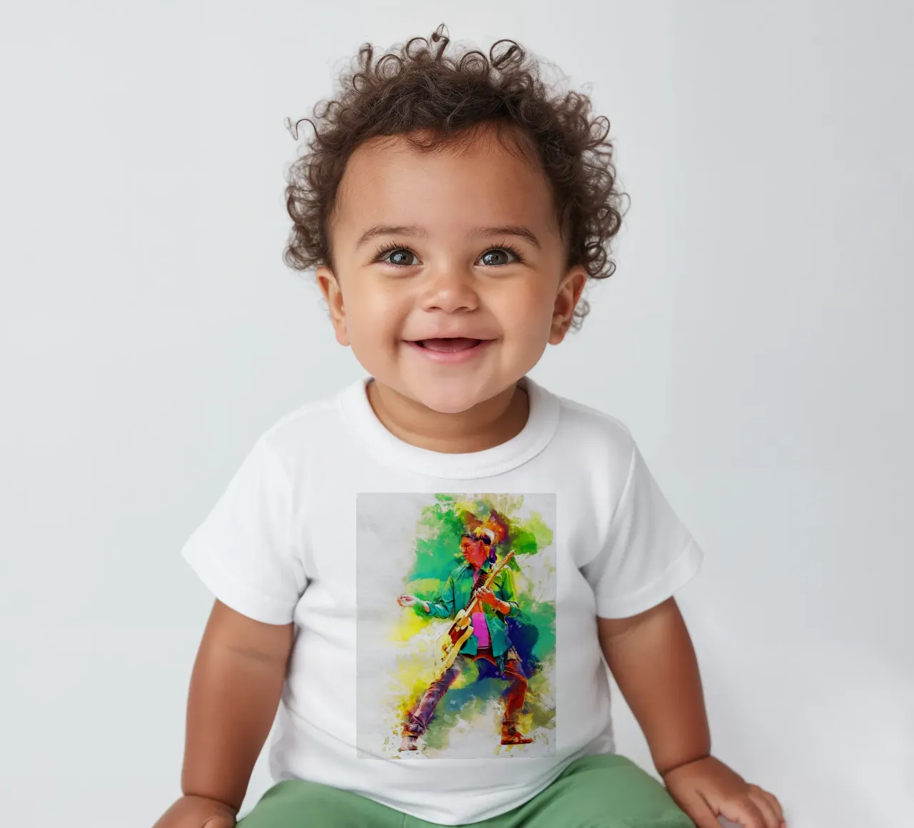 Smudge of Portrait Keith Richards Baby T-Shirt von Gunawan Rb