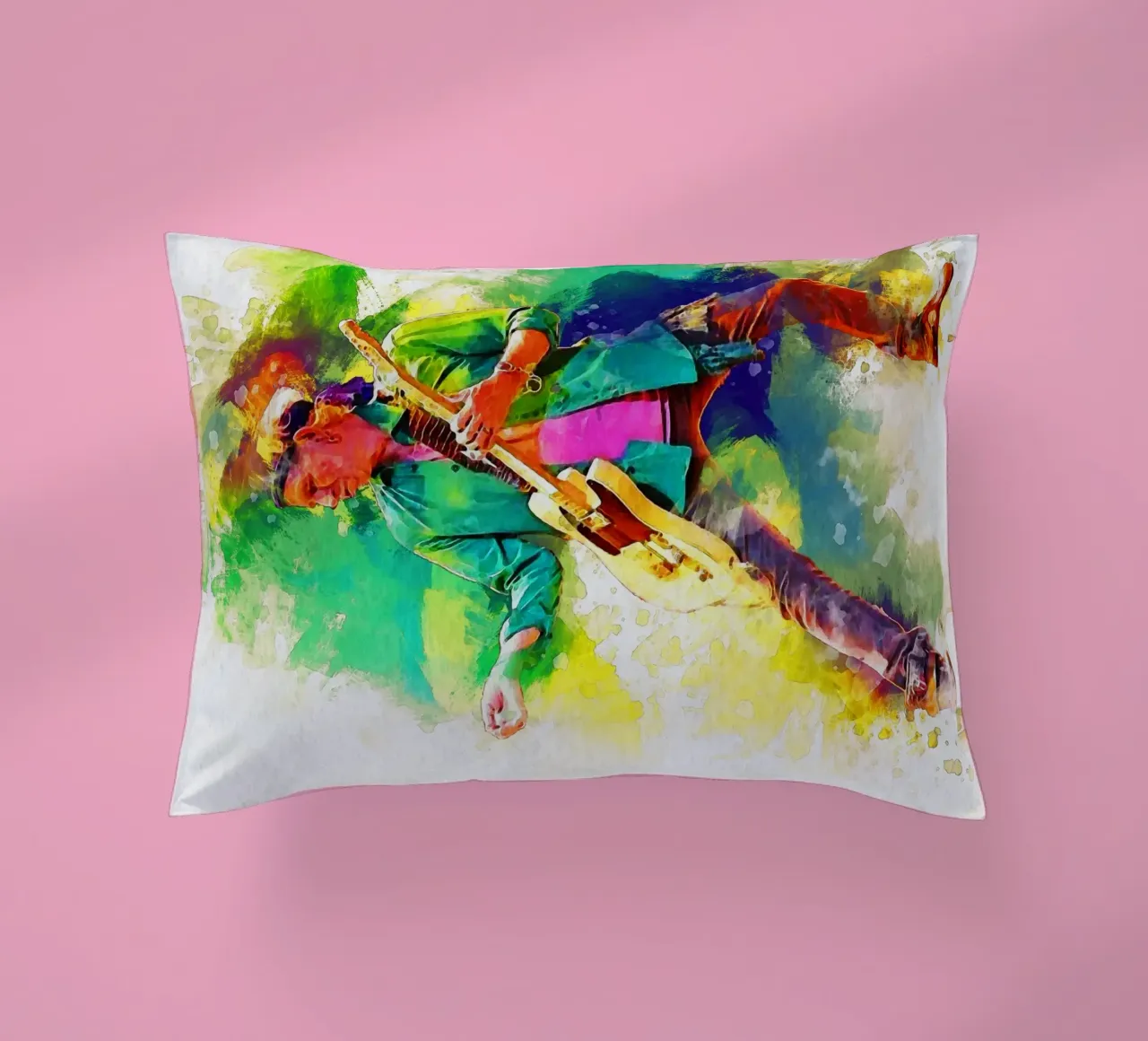 Macchia di ritratto Keith Richards cuscino da Gunawan Rb