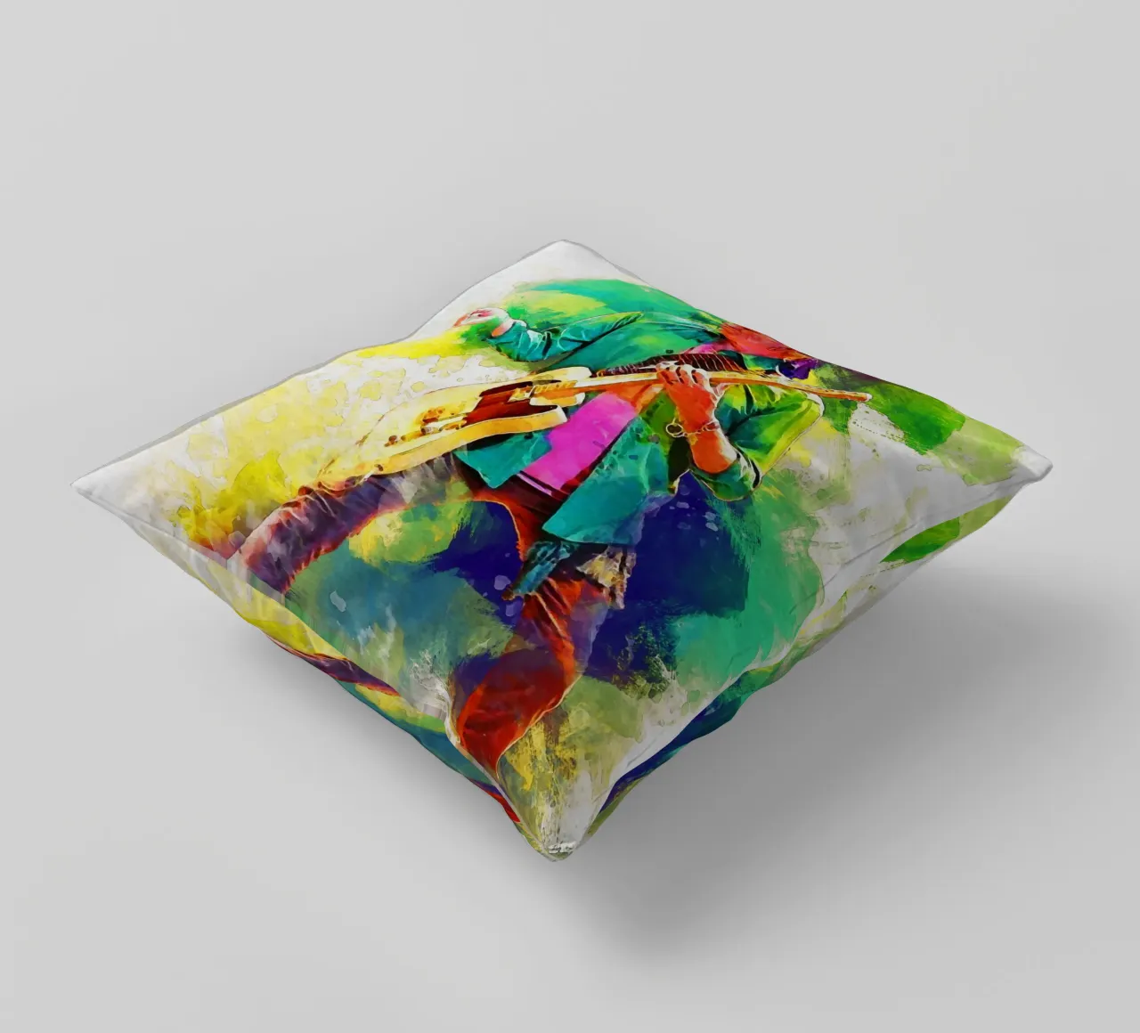 Macchia di ritratto Keith Richards cuscino da Gunawan Rb