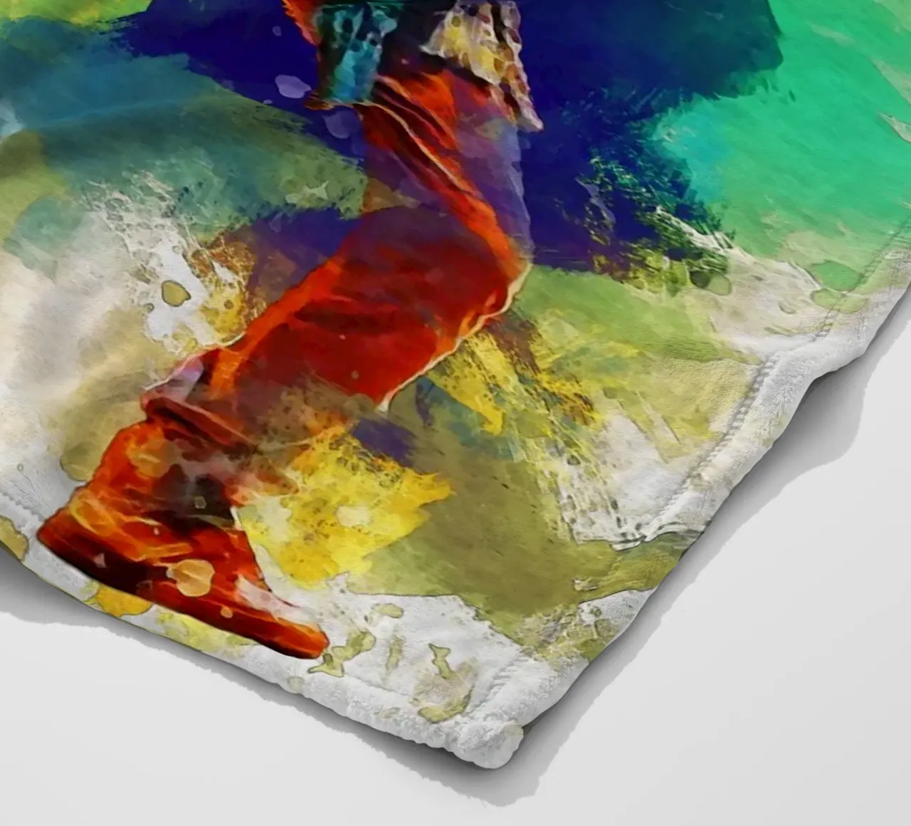 Smudge of Portrait Keith Richards Fleecedecke von Gunawan Rb