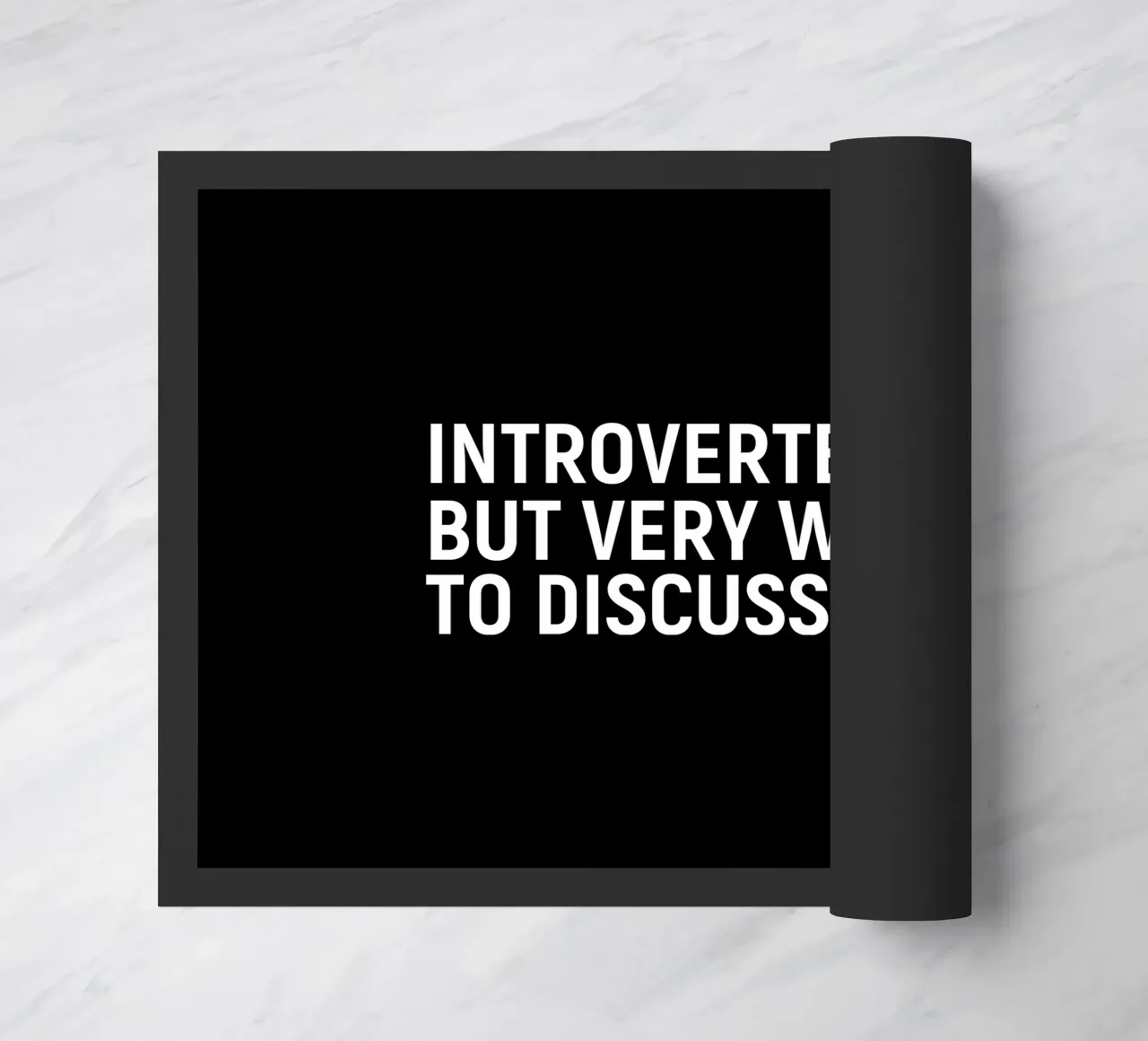 Introverted but very willing to discuss money deurmat van happieeagle