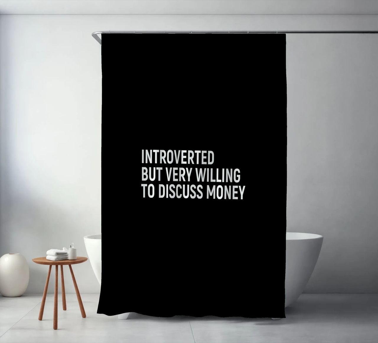 Introverted but very willing to discuss money tenda da doccia da happieeagle