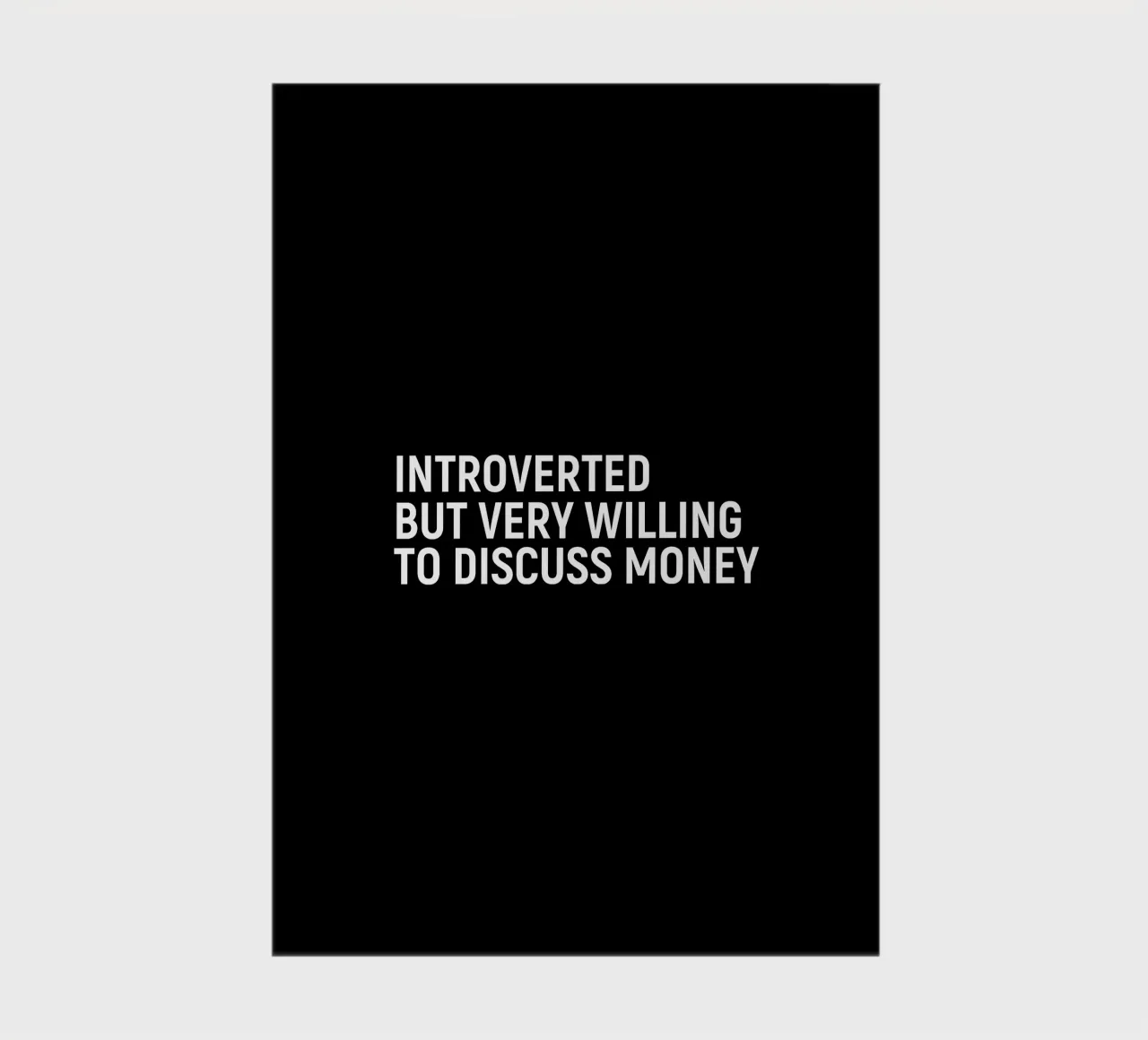 Introverted but very willing to discuss money notebook by happieeagle