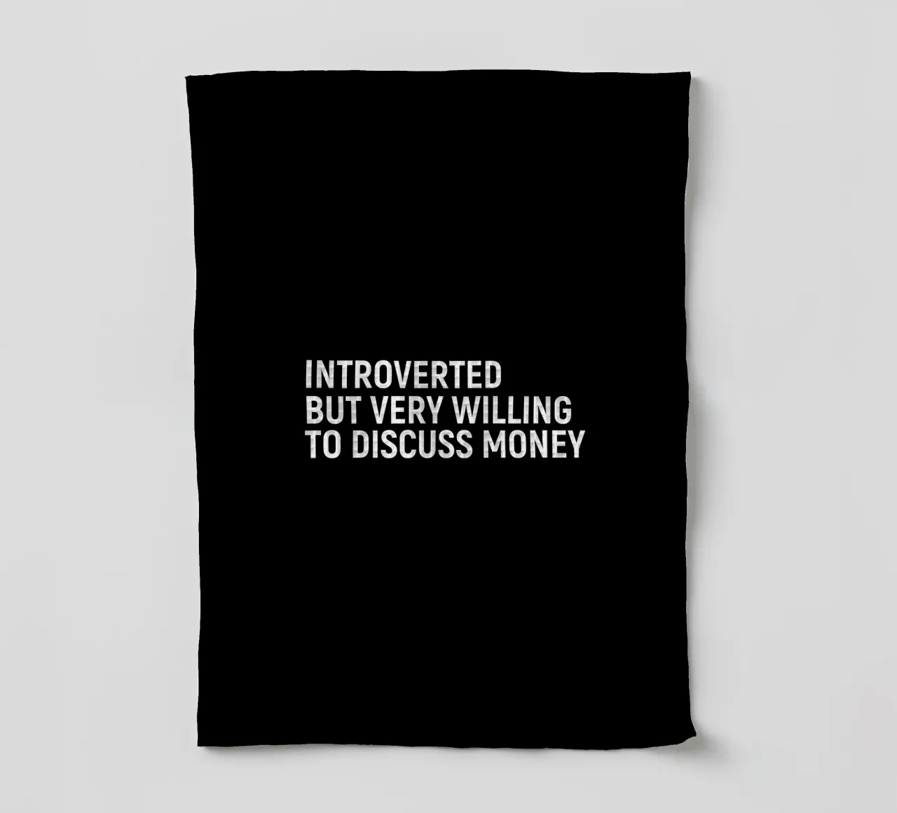 Introverted but very willing to discuss money Geschirrtuch von happieeagle