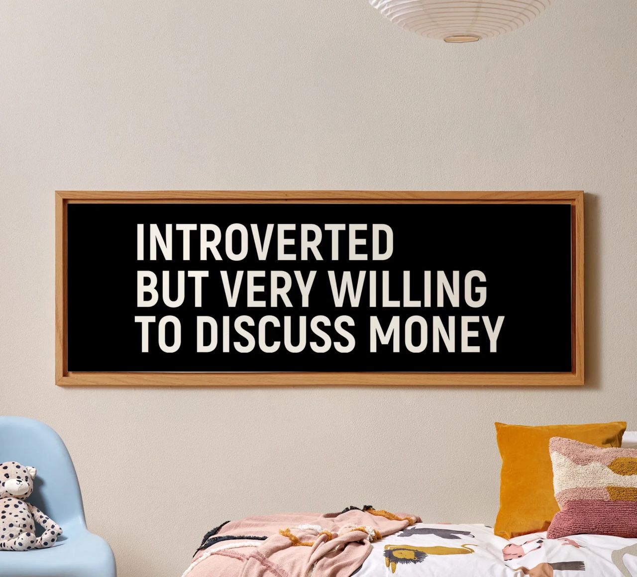Introverted but very willing to discuss money alluminio dibond da happieeagle