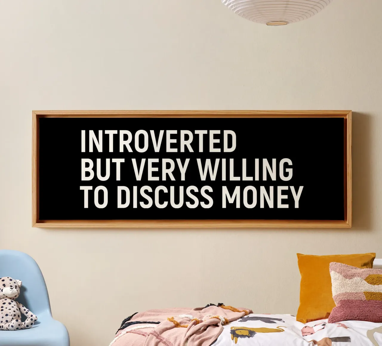 Introverted but very willing to discuss money canvas van happieeagle