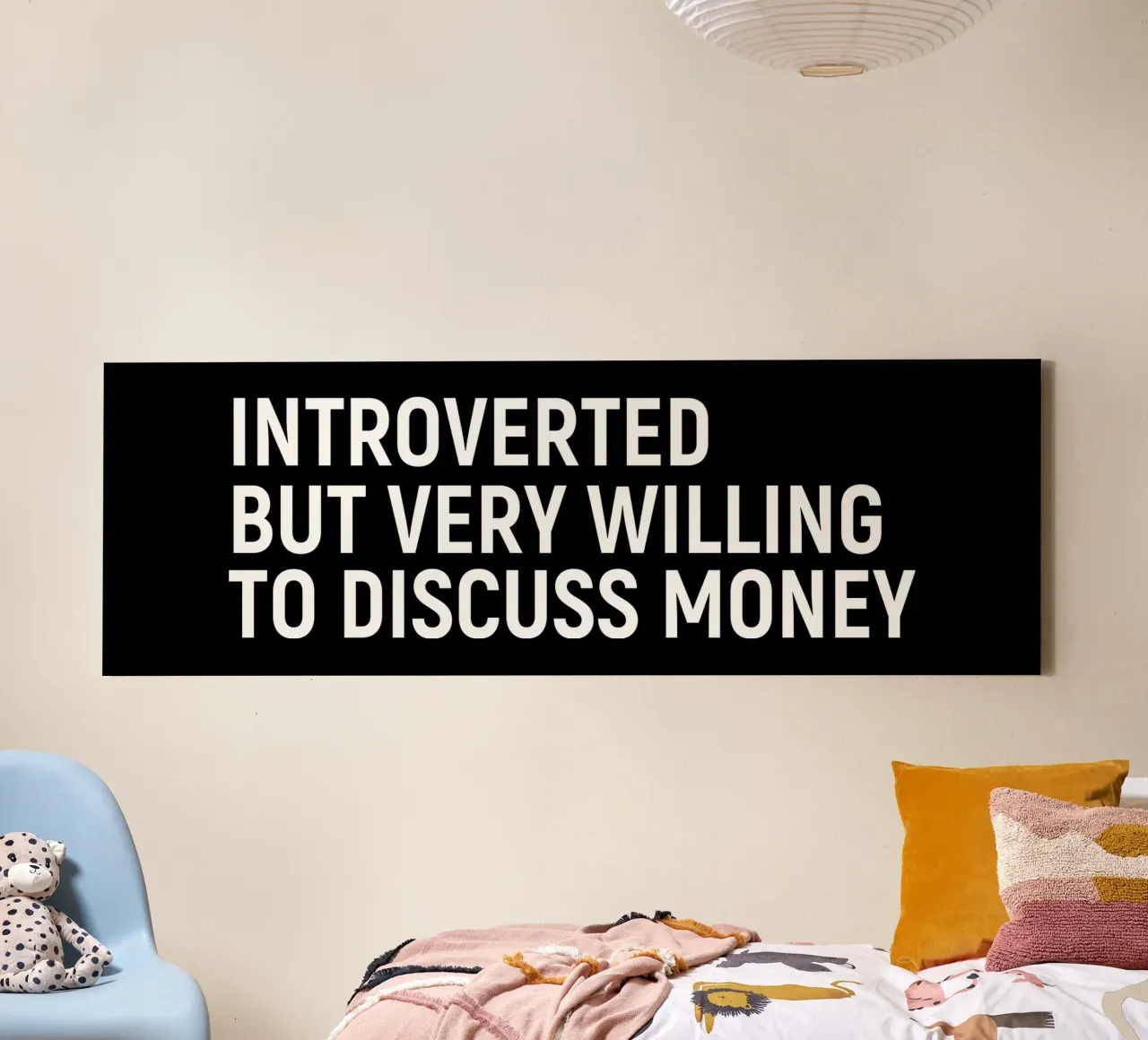 Introverted but very willing to discuss money canvas van happieeagle