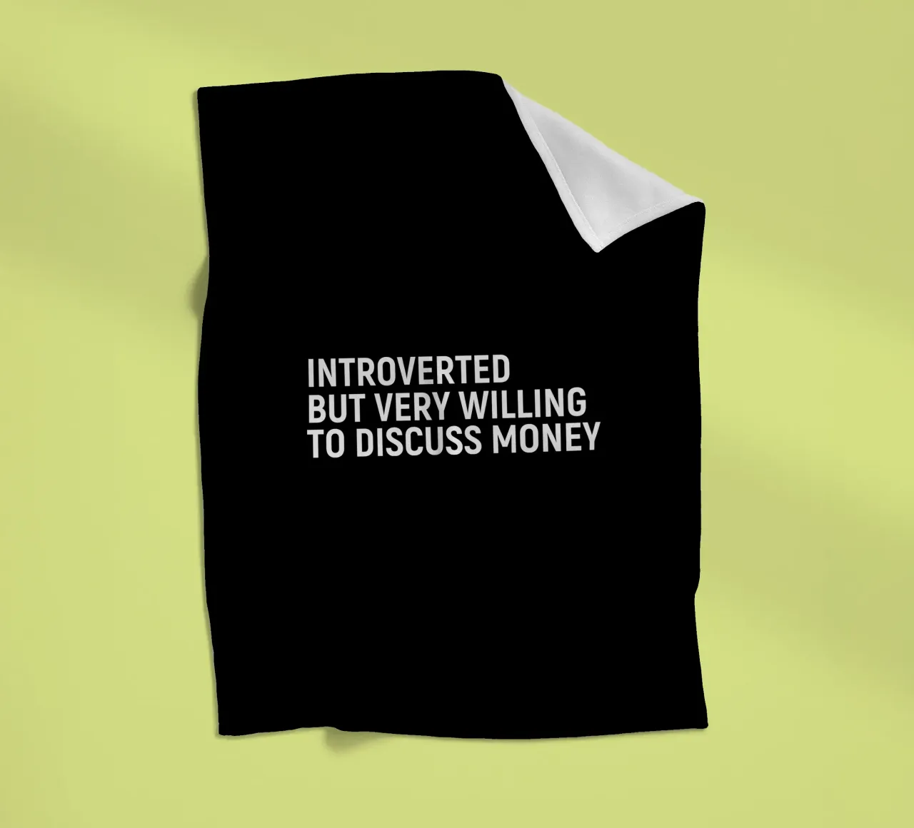 Introverted but very willing to discuss money Fleecedecke von happieeagle