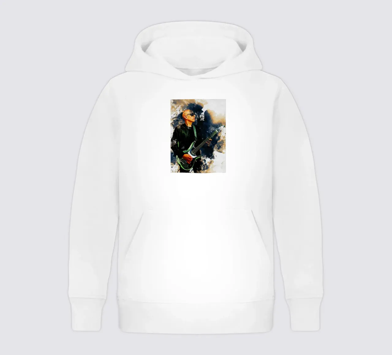 Mancha de retrato Joe Satriani sudadera con capucha para niño de Gunawan Rb