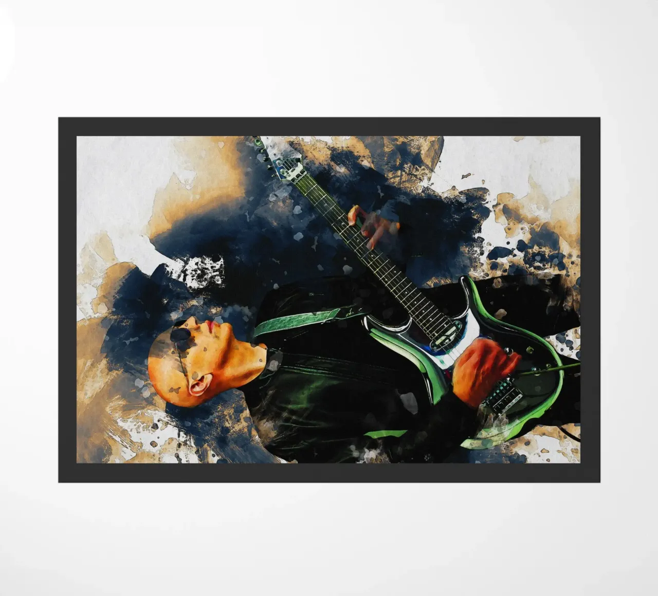 Mancha de retrato Joe Satriani felpudo de Gunawan Rb