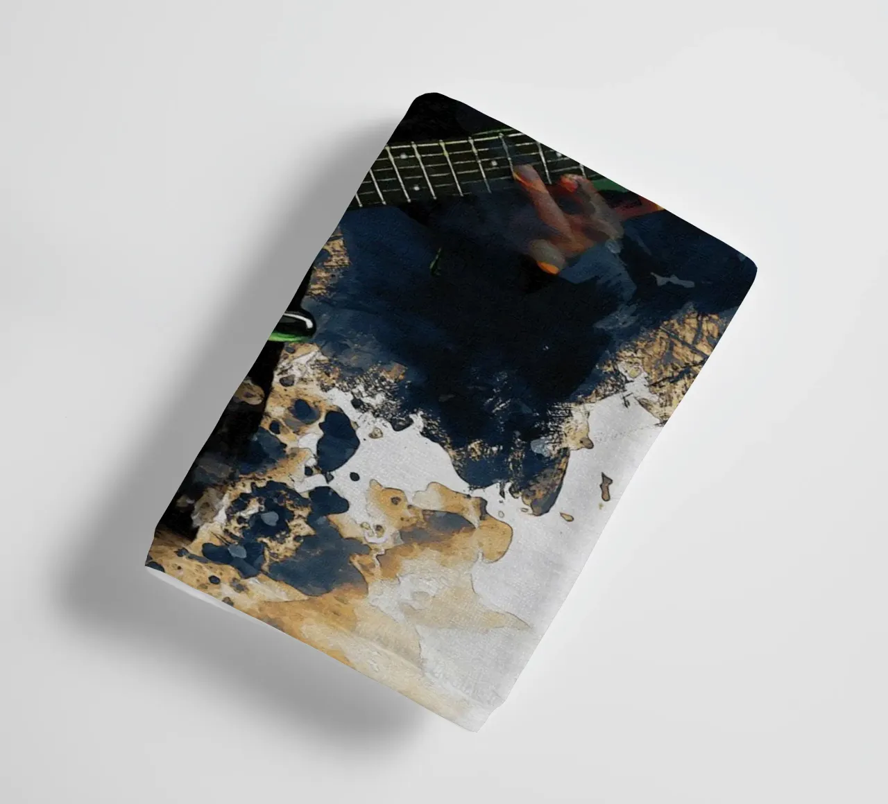Smudge von Porträt Joe Satriani Handtuch von Gunawan Rb