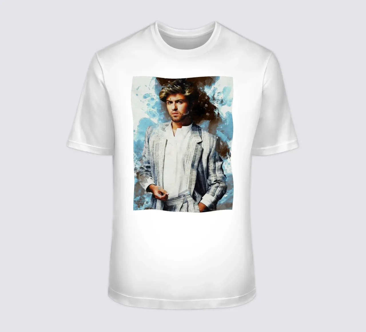 Macchia di ritratto George Michael t-shirt da Gunawan Rb