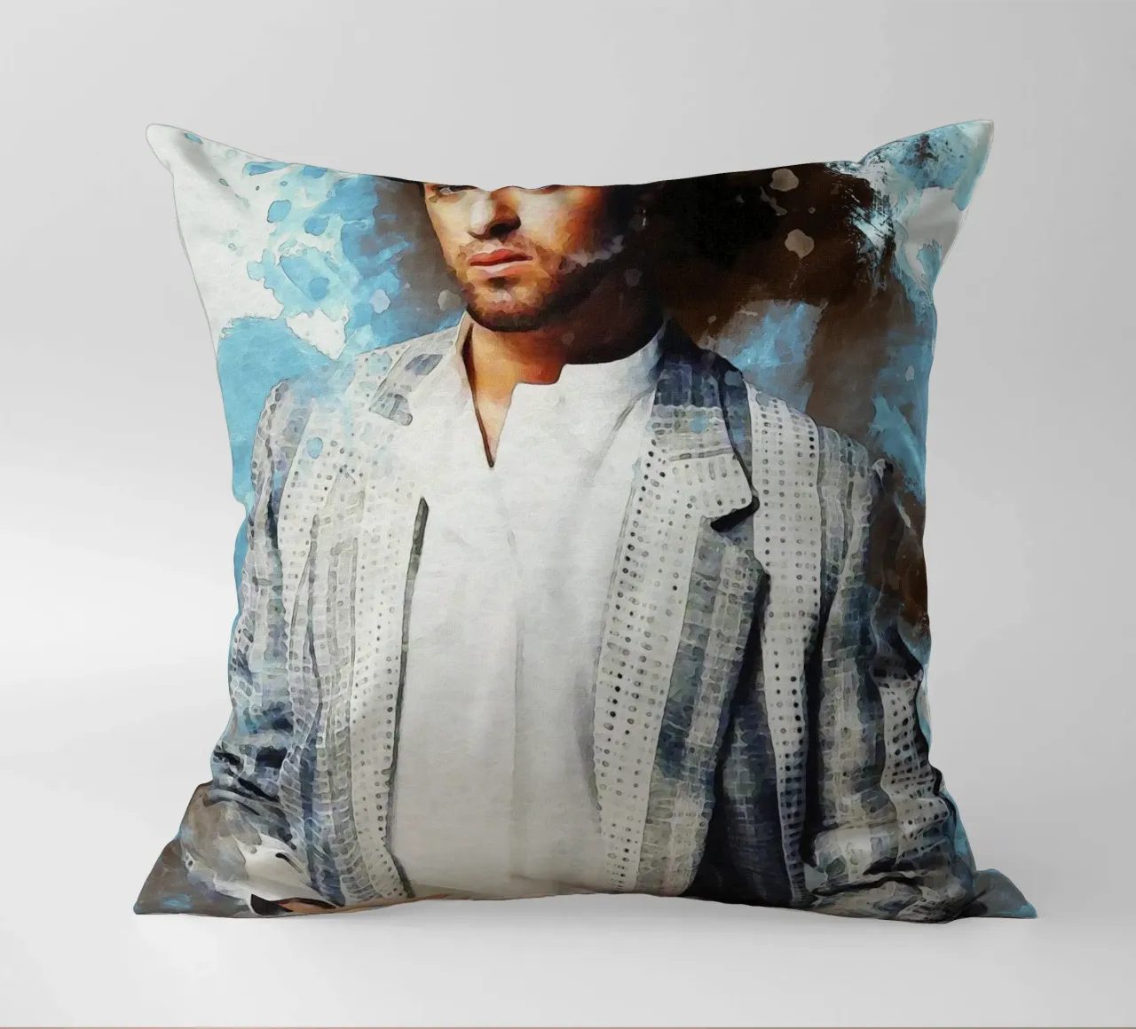 Macchia di ritratto George Michael cuscino da Gunawan Rb
