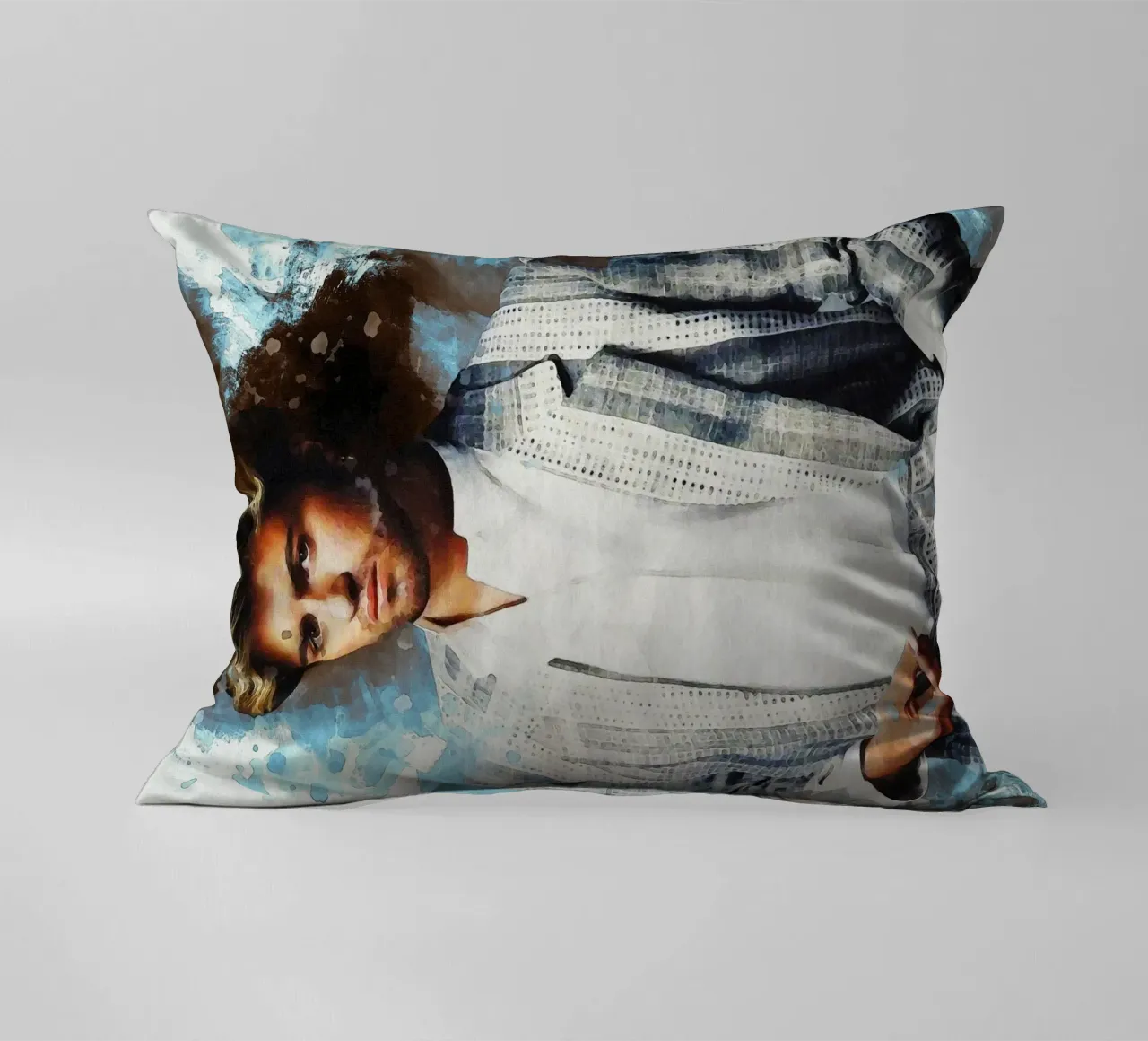 Macchia di ritratto George Michael cuscino da Gunawan Rb